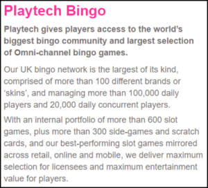 playtech bingo