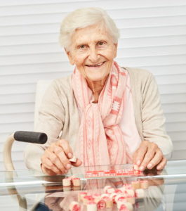 older lady playing bingo