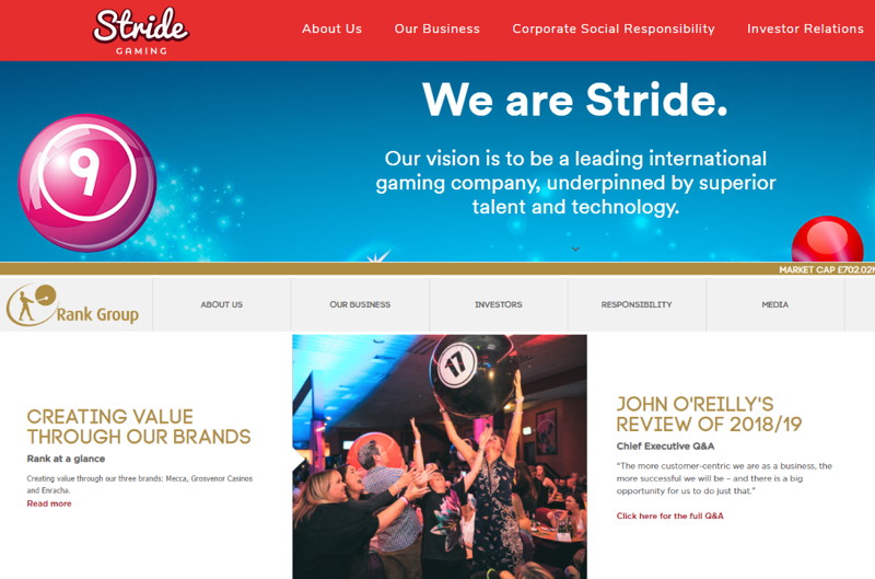 Rank Group Acquire Stride Gaming To Improve Online Bingo & Gaming Network