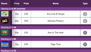 mecca bingo schedule screenshot