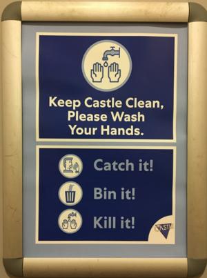 castle bingo wash hands sign screenshot