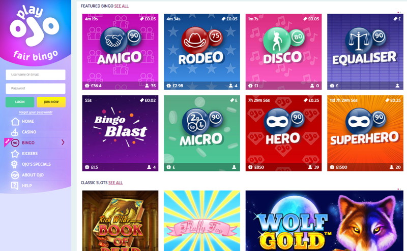 PlayOJO Launch Exclusive Fair Bingo Games In August 2020