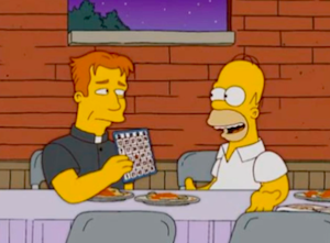 The Simpsons bingo screenshot