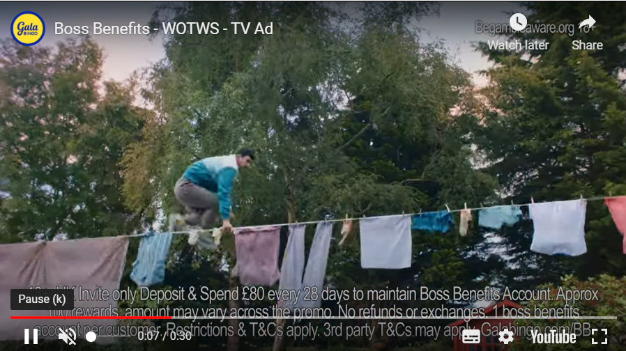 New Gala Bingo TV Advert: Doug And His Washing Line