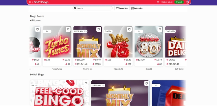 Heart bingo full width