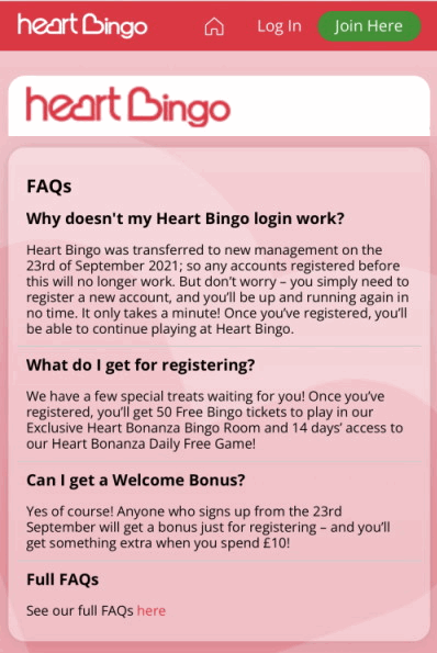 new heart bingo