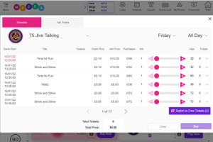 bingo ticket schedule menu