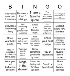 action bingo