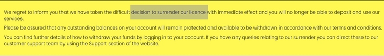 InTouch Games Surrender License